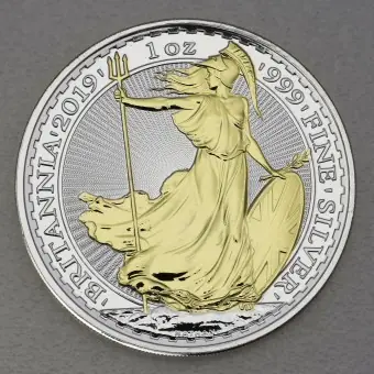 Jetzt Kaufen Silbermünze 1oz "Britannia" 2019 (vergoldet) (Großbritannien)