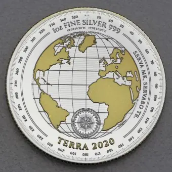 Silbermünze 1oz "Terra" 2020 (vergoldet) (Tokelau) Sale