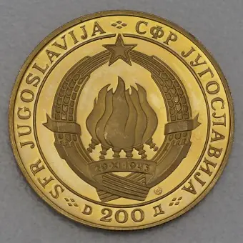 Begrenztes Angebot Goldmünze 200 Dinar "25 Jahre Befreiung" 1968 25. Jahrestag jugoslawische Republik (Jugoslawien)