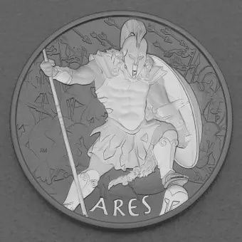 Wochenendangebot Silbermünze 1oz "Ares" 2023 Gods of Olympus (Tuvalu)