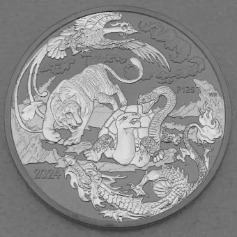 Geld-Zurück-Garantie Silbermünze 1oz "Four Guardians" 2024 Chinese Myths & Legends (Australien)