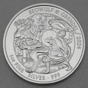 Preiswert Silbermünze 1oz "Beowulf & Grendel" 2024 Myths and Legends (Großbritannien)
