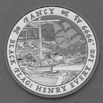 Silbermünze 1oz "The Fancy - Henry Every" 2023 Black Flag Serie (Tuvalu) Mengenrabatt