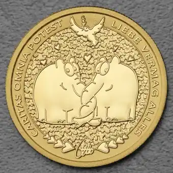 Preis Gesenkt Goldmünze 1oz "Caritas Omnia Potest" 2025 Ottifanten – Rüsselfanten (Tuvalu)
