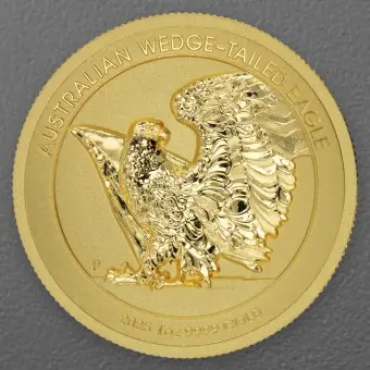 Goldmünze 1oz "Wedge-tailed Eagle" 2025 (Reverse PP/UHR) (Australien) Kostenloser Versand