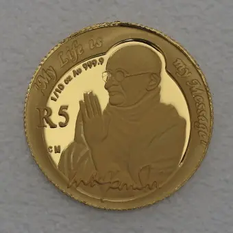 Goldmünze 1/10oz "Mahatma Gandhi" 2008 Protea (Südafrika) Heißes Angebot