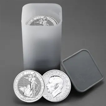 Nur Heute Silbermünze 25 x 1oz "Britannia" aktueller Jahrgang Tube 19% (Großbritannien)