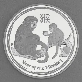 Kostenfreie Lieferung Silbermünze 1oz "Affe" 2016 (PP) Lunar II – Year of the Monkey (Australien)