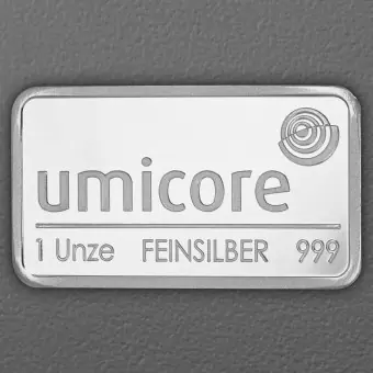 Silberbarren 1oz UMICORE geprägt Neuheit
