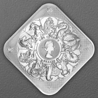 Schneller Versand Silberbarren 1oz THE ROYAL MINT "The Queen's Beasts" geprägt