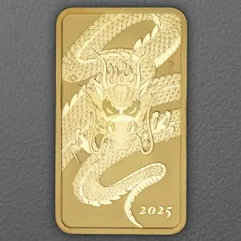Bestseller Goldmünzbarren 1oz "Rectangular Dragon" 2025 (Australien)