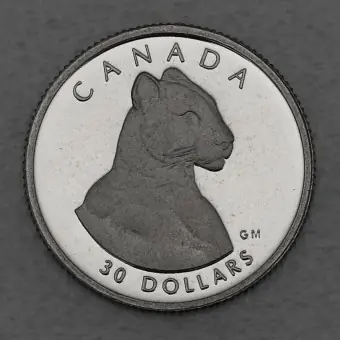 Handgefertigt Platinmünze 1/10oz "Puma" 1992 Wildlife Canada (Kanada)