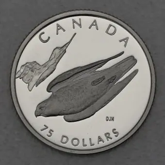 Platinmünze 1/4oz "Peregrine Falcon" 1996 Wildlife Canada (Kanada) Solange Der Vorrat Reicht