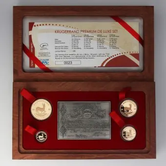 Kostenloser Versand Goldmünzen 4 x "Krügerrand" 2009 (PP) Premium de Luxe Set – 4-teilig (Südafrika)