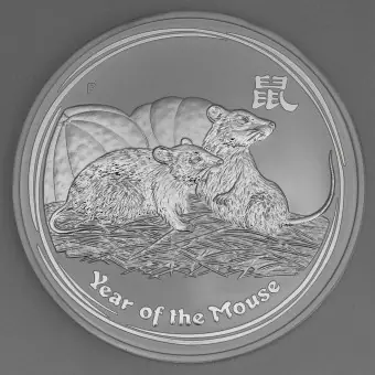 Silbermünze 1/2kg "Maus" 2008 Lunar II – Year of the Mouse (Australien) Billig
