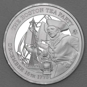 Silbermünze 1oz "The Boston Tea Party" 2023 diff. (St. Helena) Mega-Angebot