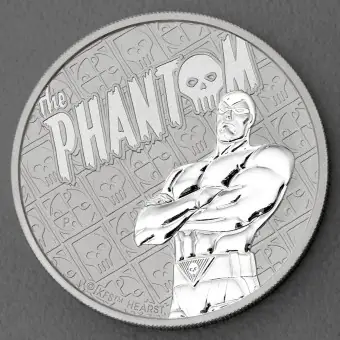 Neue Ware Silbermünze 1oz "The Phantom" 2022 diff. (Tuvalu)