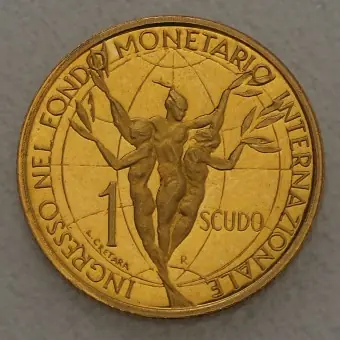 Goldmünze "1 Scudo" 1993 Internationaler Währungsfond (San Marino) Rabatt