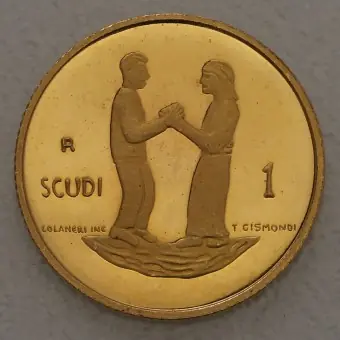 Bestseller Goldmünze "1 Scudo" 1994 Internationales Jahr der Familie (San Marino)