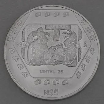 Versand Am Gleichen Tag Silbermünze 1oz "Ritual von Yaxchilan" 1994 Präkolumbische Kulturen – Maya (Mexiko)