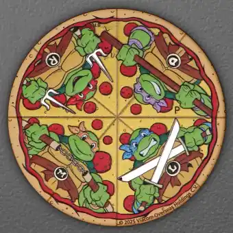 Silbermünze 2oz "Pizza Coin" 2025 (koloriert) Teenage Mutant Ninja Turtles™ (Tuvalu) Kostenloser Versand