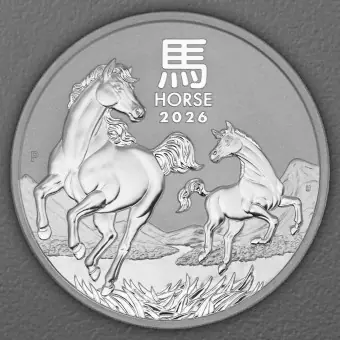 Limited Edition Silbermünze 2oz "Pferd" 2026 Lunar III – Year of the Horse (Australien)