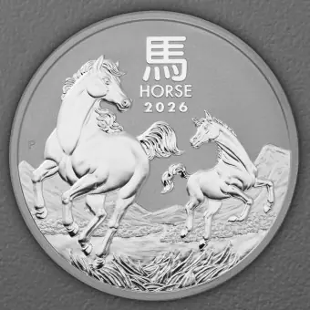 Silbermünze 5oz "Pferd" 2026 Lunar III – Year of the Horse (Australien) Direktkauf