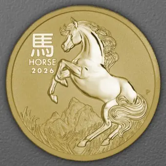 Goldmünze 1oz "Pferd" 2026 Lunar III – Year of the Horse (Australien) Highlight