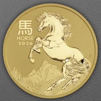 Goldmünze 2oz "Pferd" 2026 Lunar III – Year of the Horse (Australien) Kracherpreis