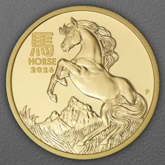 Goldmünze 1oz "Pferd" 2026 (PP) Lunar III – Year of the Horse (Australien) Limited Edition