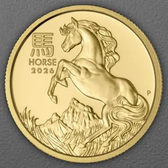 Direkt Vom Hersteller Goldmünze 1/4oz "Pferd" 2026 (PP) Lunar III – Year of the Horse (Australien)