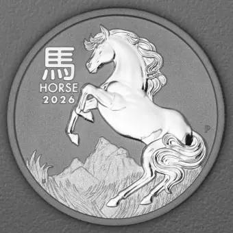 Preiswert Platinmünze 1oz "Pferd" 2026 Lunar III – Year of the Horse (Australien)