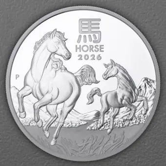Silbermünze 1oz "Pferd" 2026 (PP) Lunar III – Year of the Horse (Australien) Jetzt Zugreifen