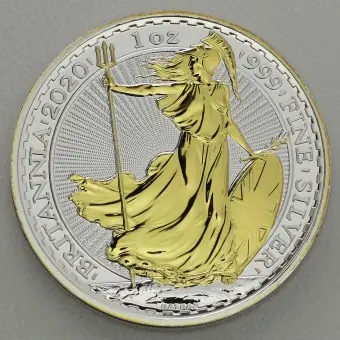 Jetzt Bestellen Silbermünze 1oz "Britannia" 2020 (vergoldet) (Großbritannien)