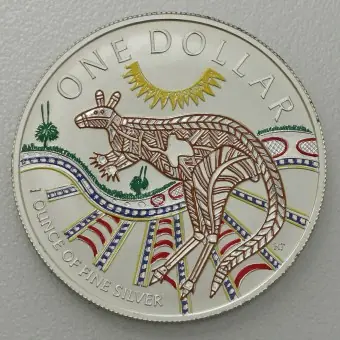 Großhandel Silbermünze 1oz "Känguru" 2003 (koloriert) Royal Australian Mint (Australien)