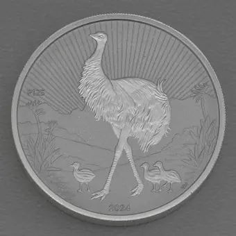 Sichere Zahlung Silbermünze 2oz "Mother & Baby Emu 2024" Next Generation (Australien)