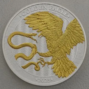 Echt Silbermünze 1oz "Golden Eagle" 2023 (vergoldet) (Malta)