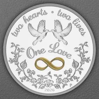 Silbermünze 1oz "One Love" 2026 (PP/koloriert) (Australien) Preisreduziert