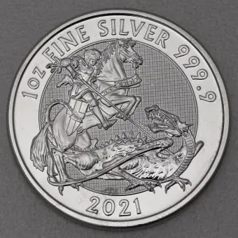 Mengenrabatt Silbermünze 1oz "St. Georg and the Dragon" 2021 (Großbritannien)
