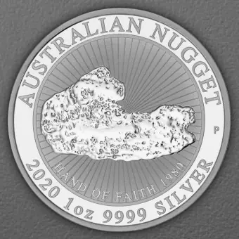 Sonderaktion Silbermünze 1oz "Hand of Faith" 2020 Australian Nugget 19% (Australien)