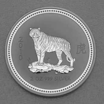 Silbermünze 2oz "Tiger" 2010 Lunar I – Year of the Tiger (Australien) Must-Have