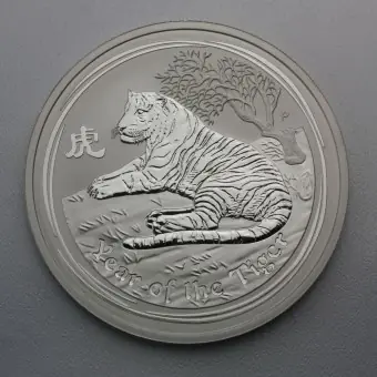 Schneller Versand Silbermünze 5oz "Tiger" 2010 Lunar II – Year of the Tiger (Australien)