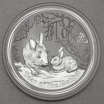 Silbermünze 5oz "Hase" 2011 Lunar II – Year of the Rabbit (Australien) Nur Für Kurze Zeit