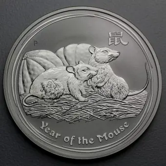 Silbermünze 5oz "Maus" 2008 Lunar II – Year of the Mouse (Australien) Sichere Zahlung