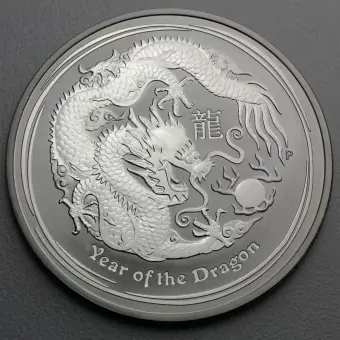 Silbermünze 1oz "Drache" 2012 Lunar II – Year of the Dragon (Australien) Top-Seller