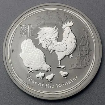 Silbermünze 1oz "Hahn" 2017 Lunar II – Year of the Rooster (Australien) Exklusiv