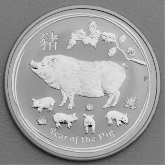 Jetzt Bestellen Silbermünze 1oz "Schwein" 2019 Lunar II – Year of the Pig (Australien)