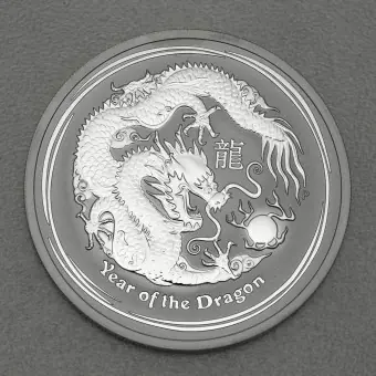 Heißes Angebot Silbermünze 2oz "Drache" 2012 Lunar II – Year of the Dragon (Australien)