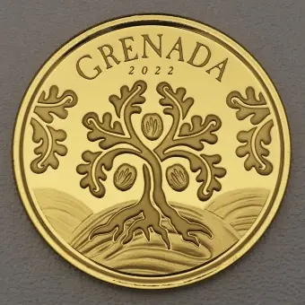 Nur Für Kurze Zeit Goldmünze 1oz "Nutmeg Tree" 2022 Eastern Caribbean 8 (Grenada)