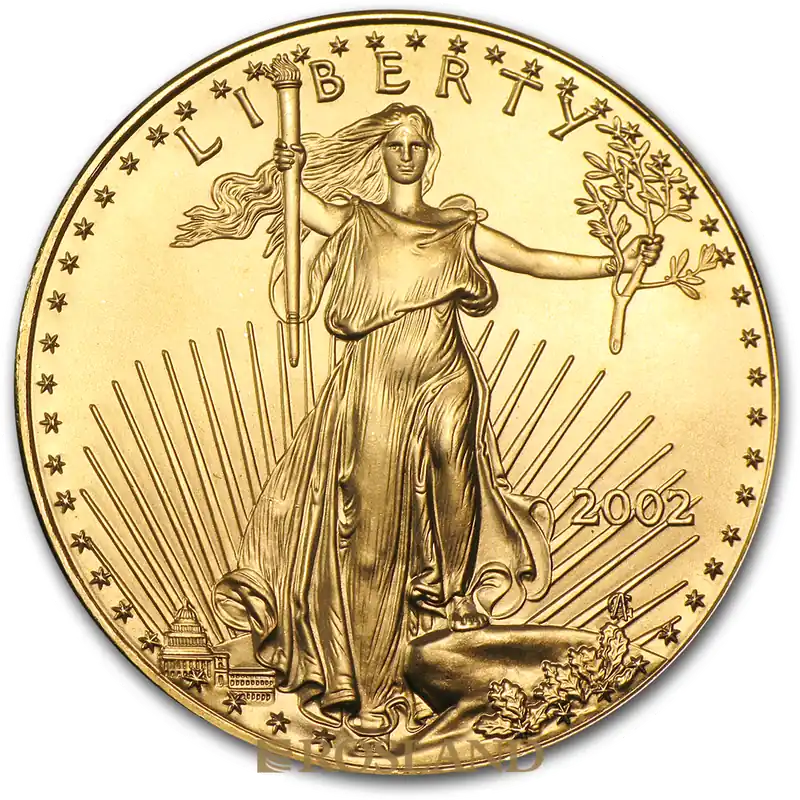 1 Unze Goldmünze American Eagle 2002 Kostenfreie Lieferung